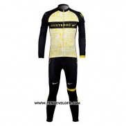 2012 Maillot Ciclismo Livestrong Jaune Manches Longues et Cuissard